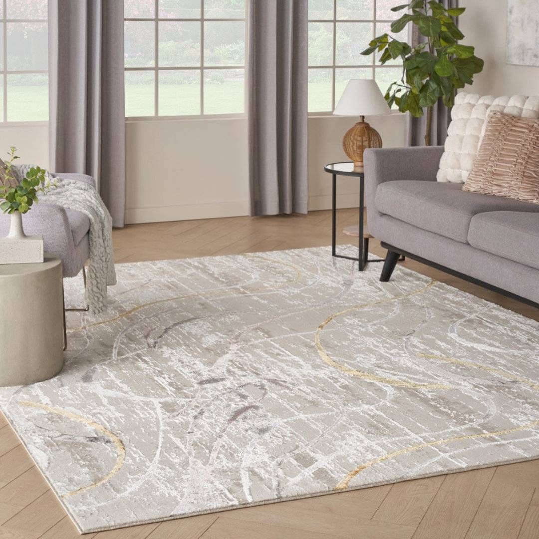 Borough Wharf Ivory Multicolor Modern Abstract Rug 10Mm Multicolour