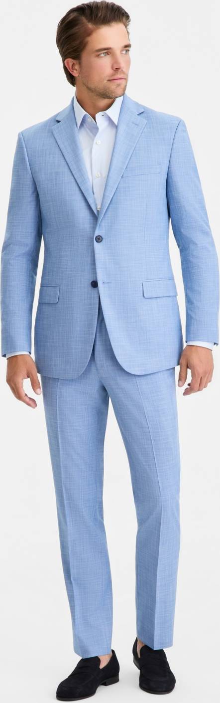 DKNY Modern-Fit Nested Spring Suit - Light Blue