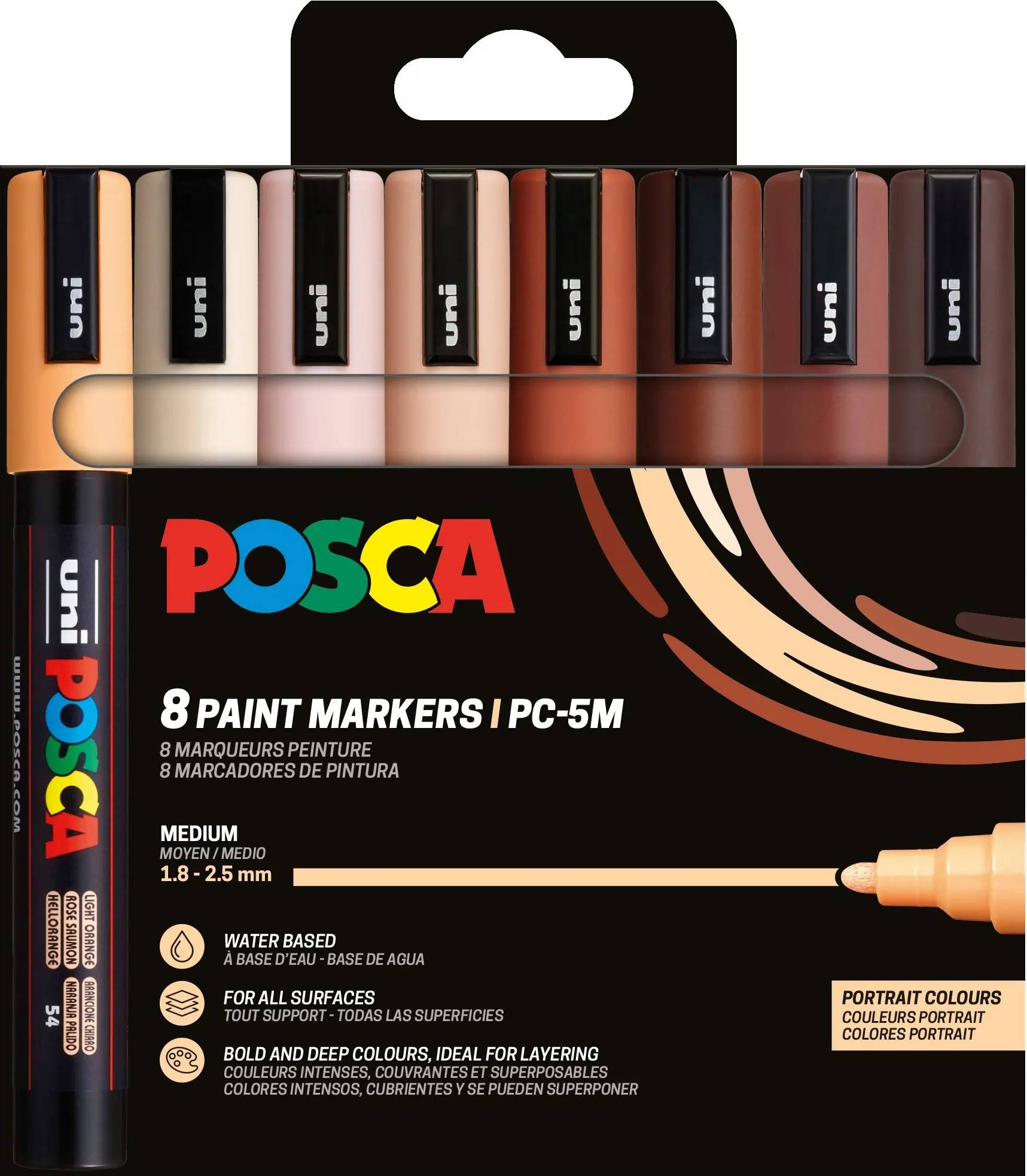 Posca PC-5M Portrait Colours 8-Piece Set