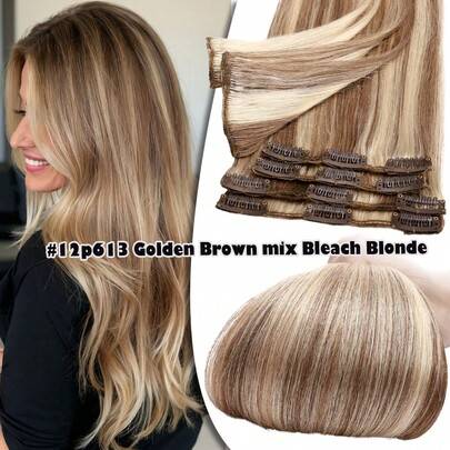Human hair extensions Shein Clip In Hair Extensions Real Human Hair Extensions