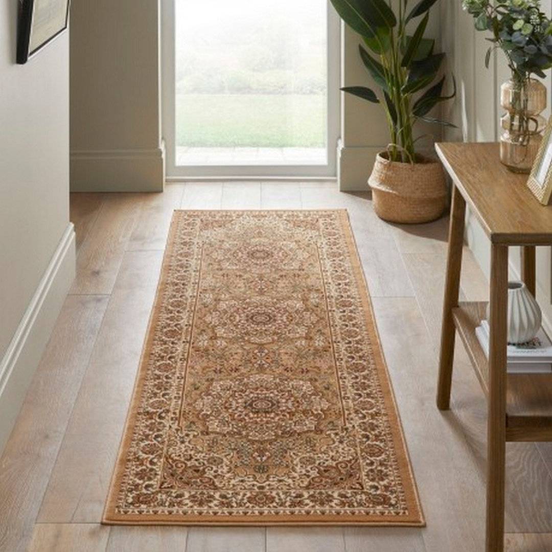 Borough Wharf Traditional Bordered Floral Stain Resistant Rug Multicolour cm