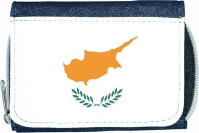 TeeTreeDesigns Cyprus Flag Denim Wallet