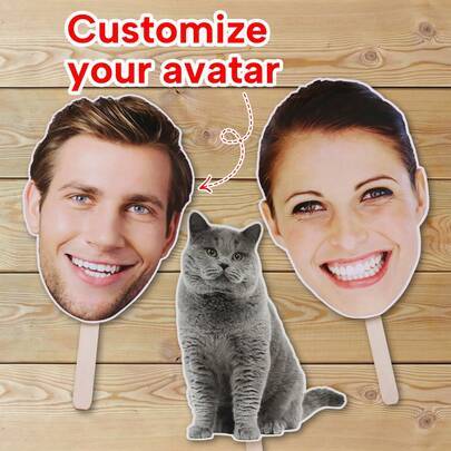 Shein Customizable Large Handheld Portrait Fan