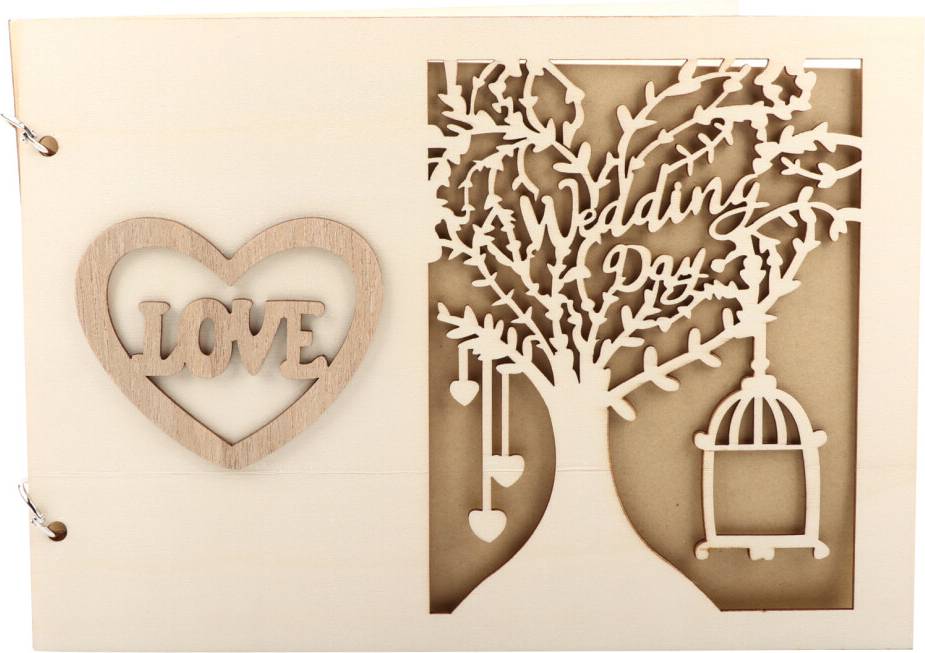 Wedding Guest Book Album Rustic Style