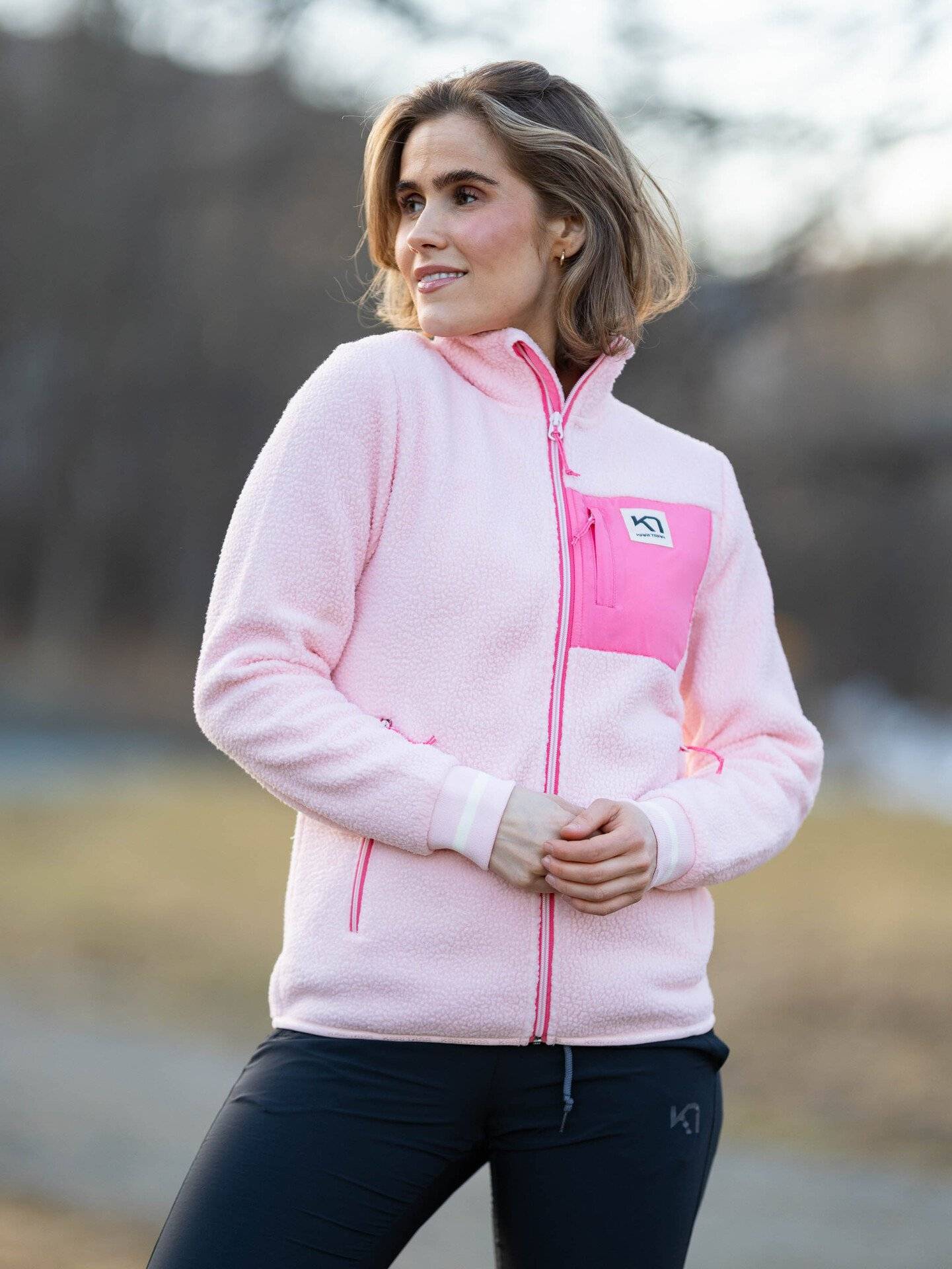 Kari Traa Rothe Midlayer Fleecejacka Cotton Candy - Rosa