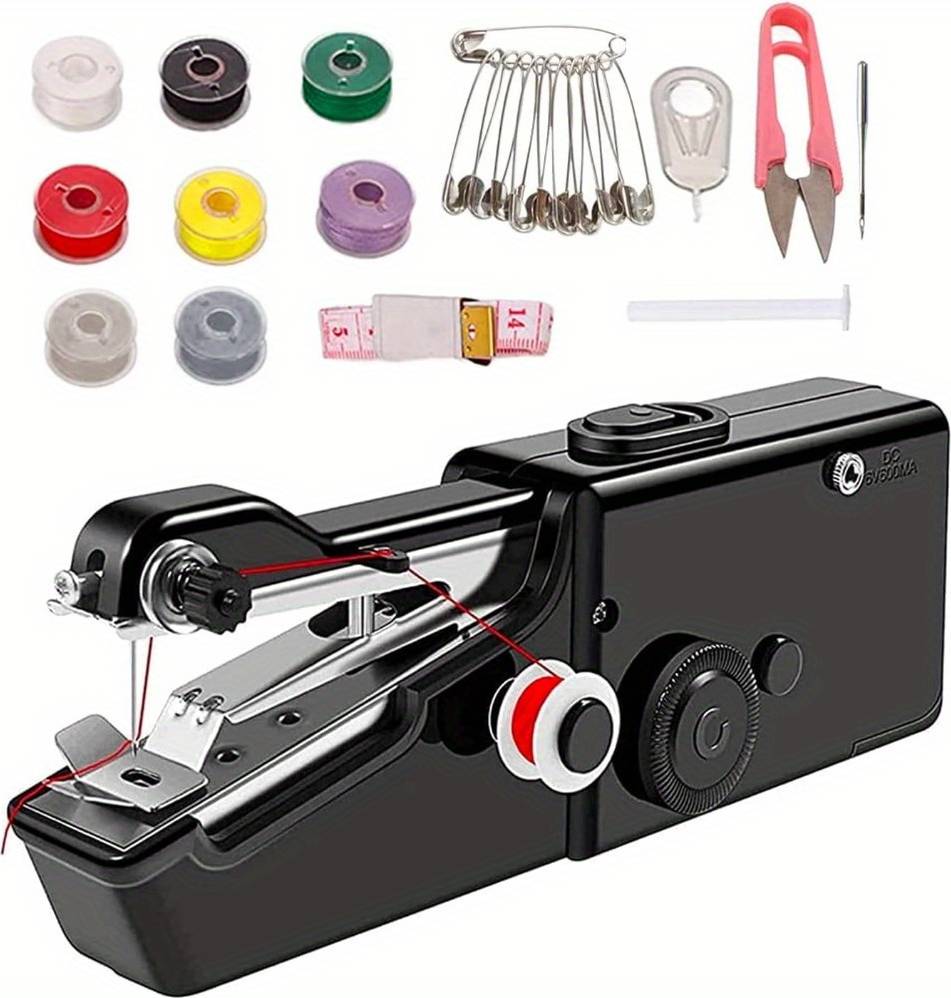 Mini sewing machine Temu Mini Portable Electric Handheld Sewing Machine