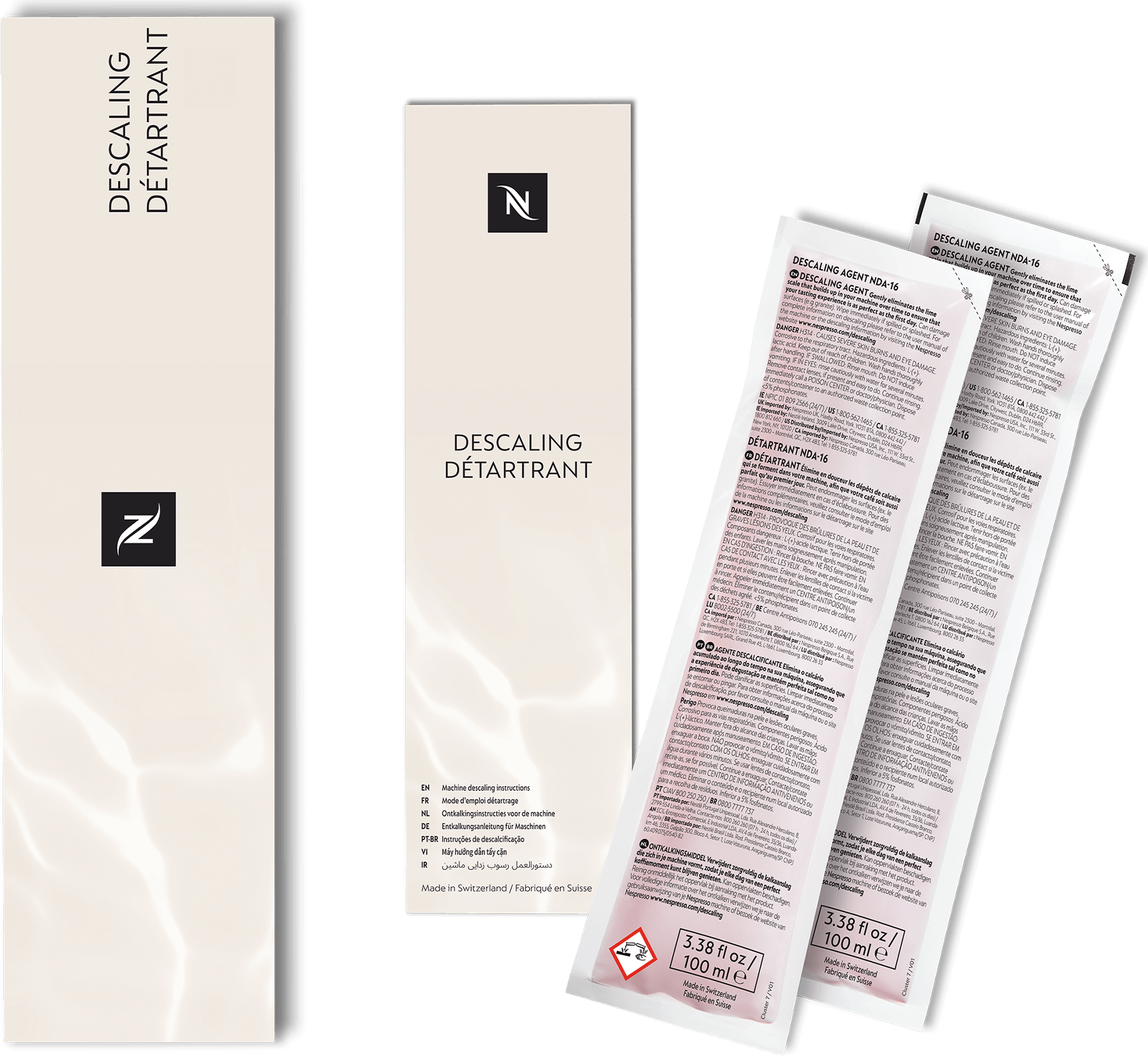 Nespresso machine Nespresso Machine Descaling Solution Packets 100 mL 2 Pack