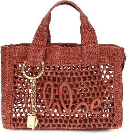Chloé Multicolor Raffia Shoulder Bag