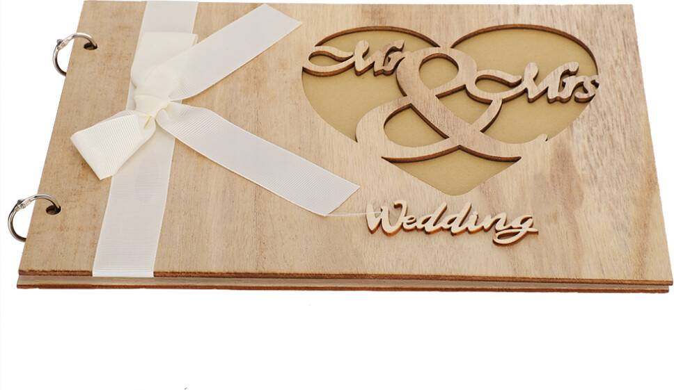 Memory Capture Notebook Rustic Wooden Guestbook