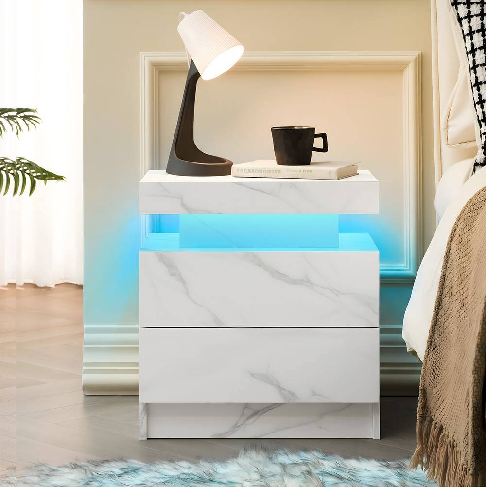 Matteo Lighting Modern LED Nightstand Bedside Table