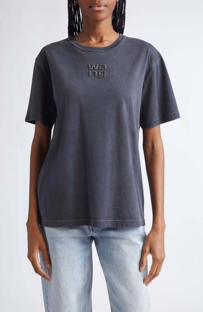 Crystal Hotfix Tee Toppe - Sort
