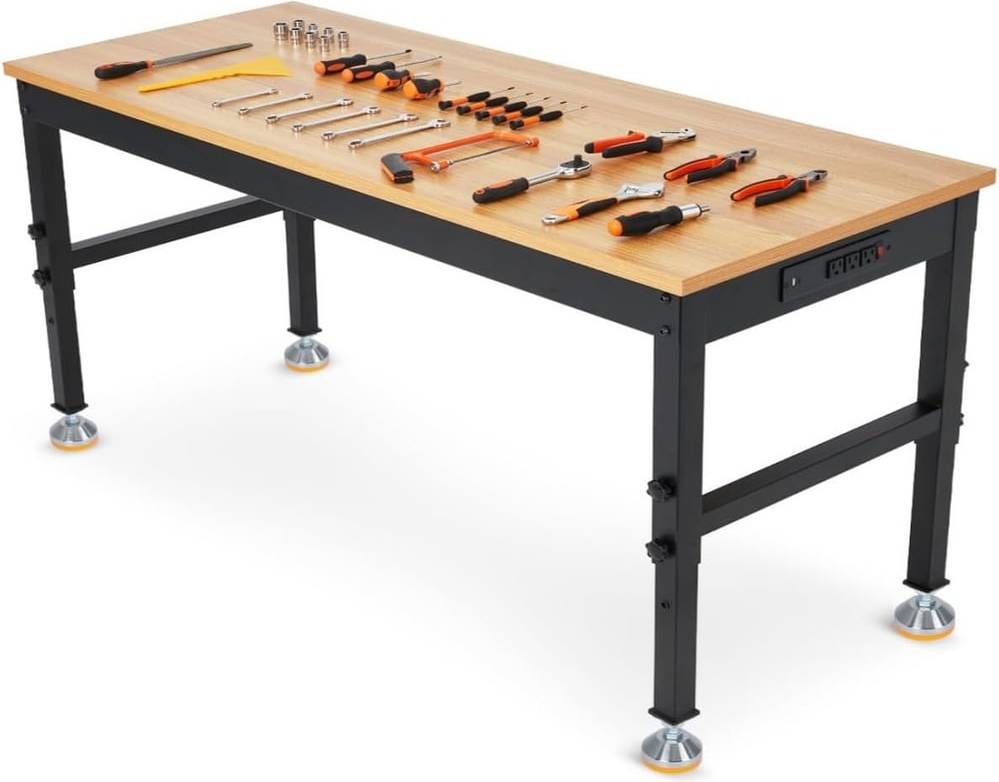 Adjustable height work bench Garvee 60 In Adjustable Height Workbench