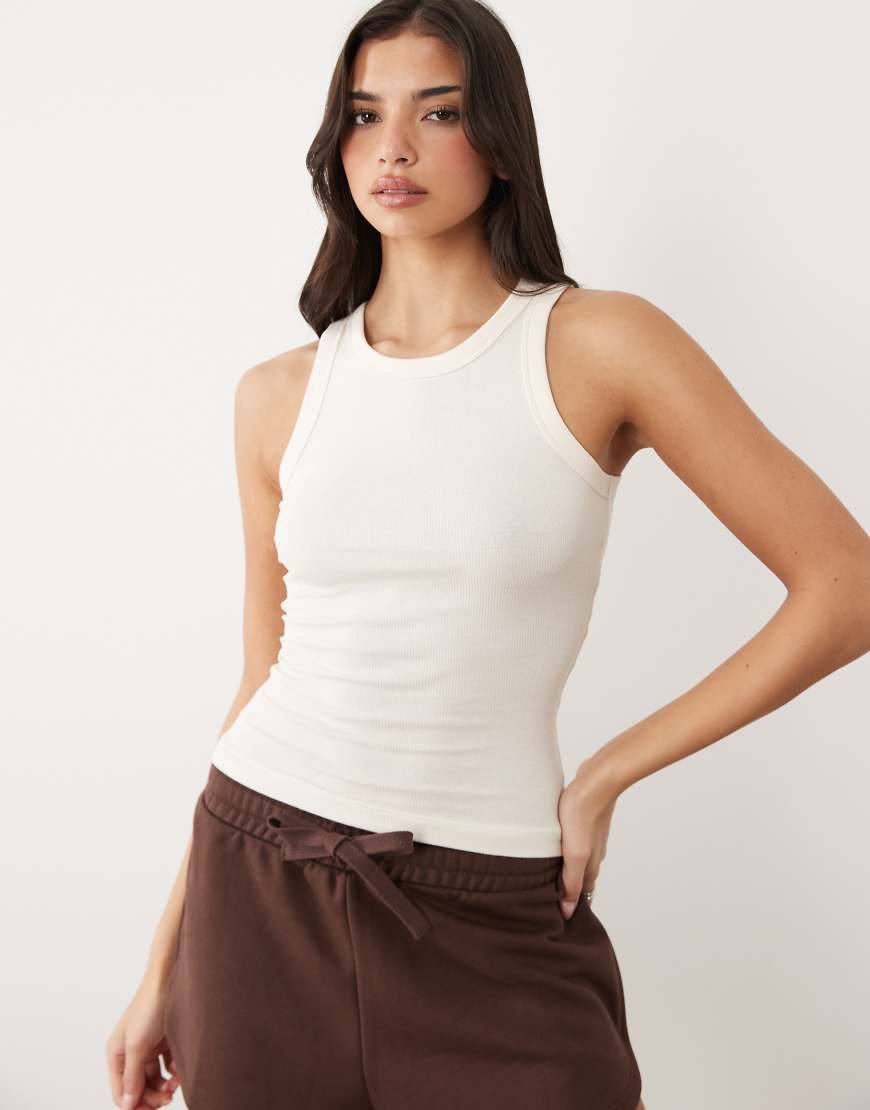 Rich Cotton Basic Rib Tank - Light Beige/Neutral