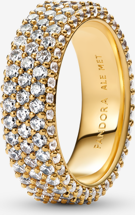 Pandora Bague Triple Rang Pavée - Incolore