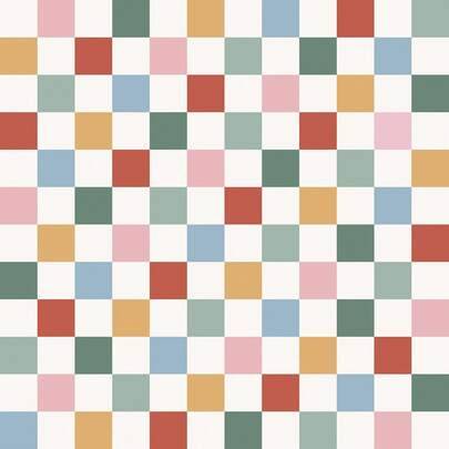 Shein Multi-Color Grid Splicing Wallpaper