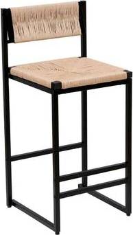 34.84 in H White Paper Rope Stools Set