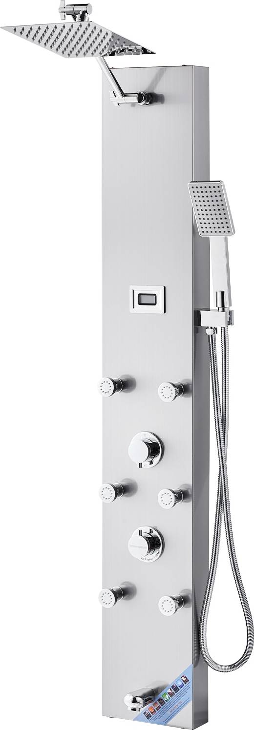 Rainfall shower head VEVOR Shower Panel Tower System Rainfall Head LED