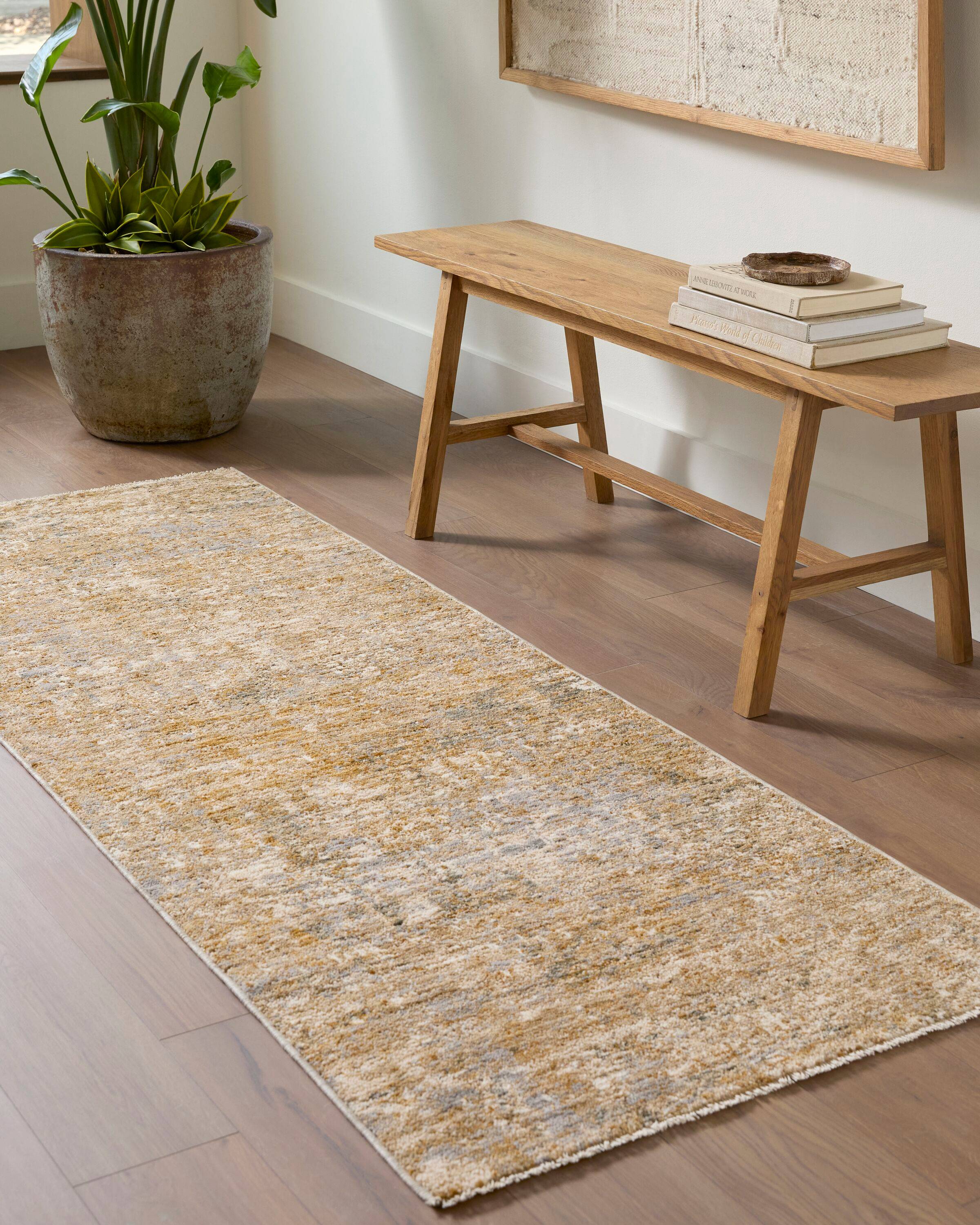 Origin 21 Amina 2 x 8 Loomed Polyester Rectangular Indoor Abstract Runner Rug Beige