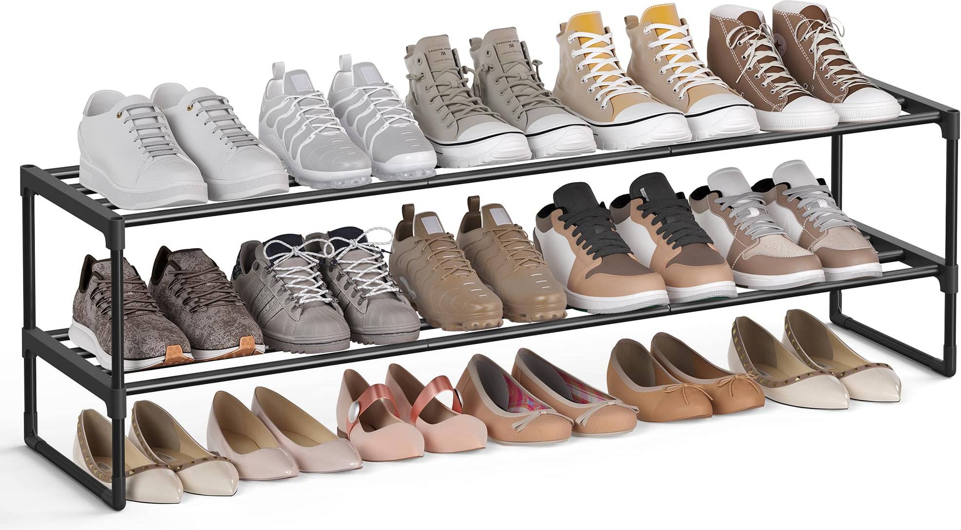 Songmics 2-Tier Metal Shoe Rack