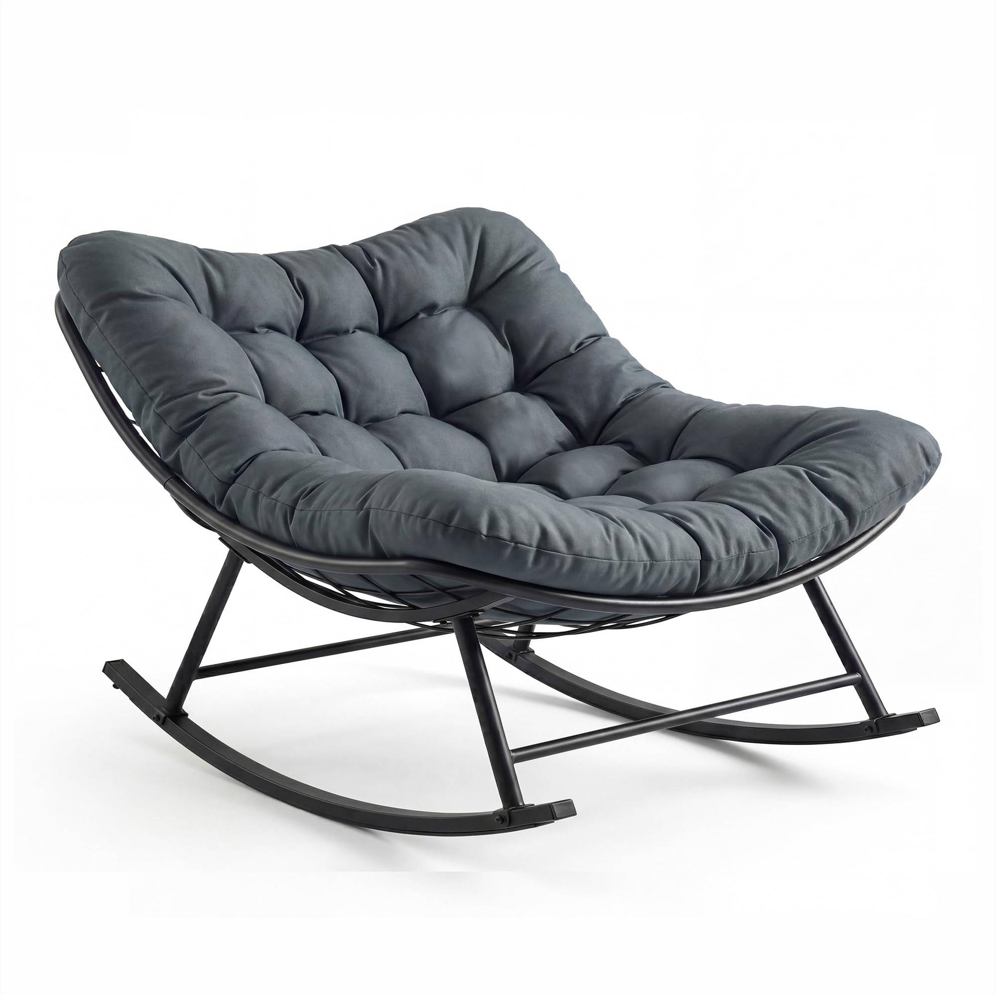 Papasan IDEALHOUSE Oversized Rattan Papasan Rocking Chair