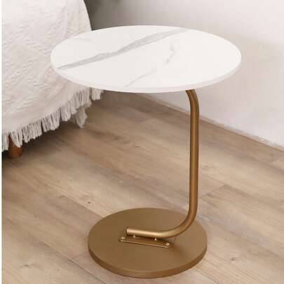 Shein Round Marble Pattern Side Coffee Table