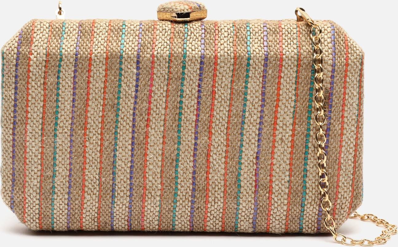 Nina Small Raffia-Effect Party Bag - Multicolor