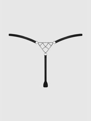 G string underwear Rising Star Rhinestone Net Back G-String