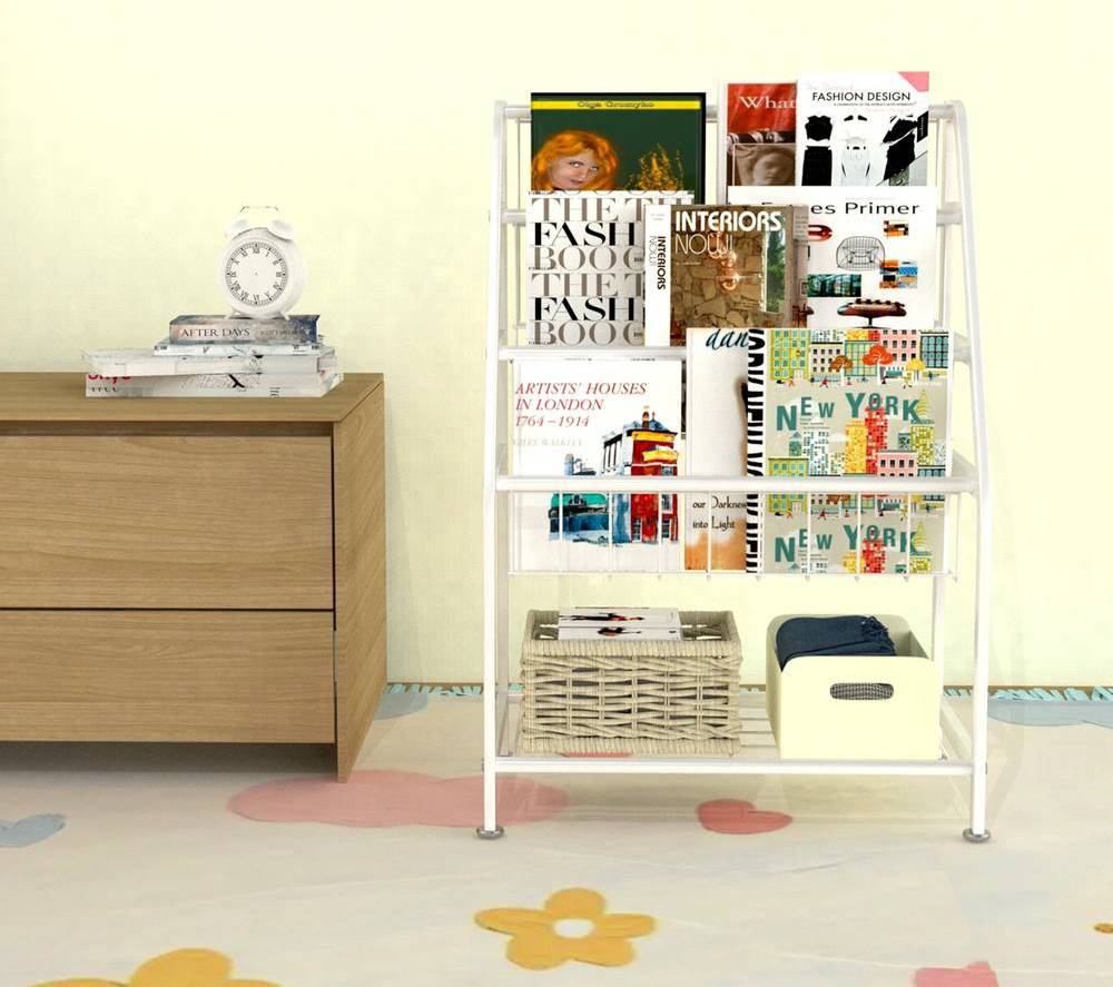 Wood Kids Book Rack Storage