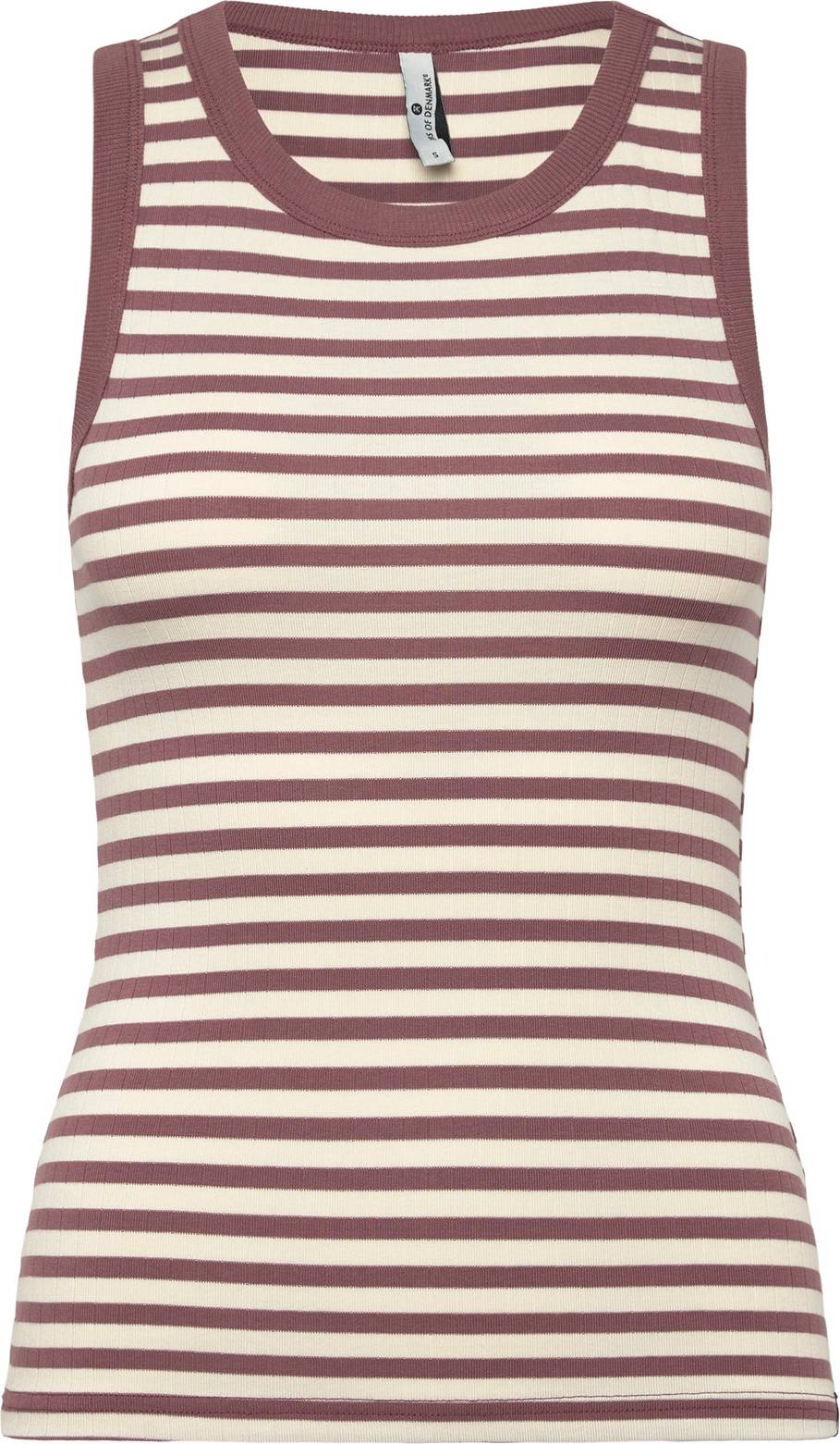 JBS of Denmark Ribbed Racer Top Bambus Rosa Striber