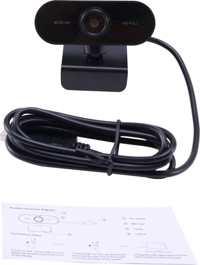 Typecat Webcam 1080p Built-In Microphone Full HD
