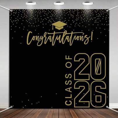 Shein 2026 Graduation Backdrop Polyester