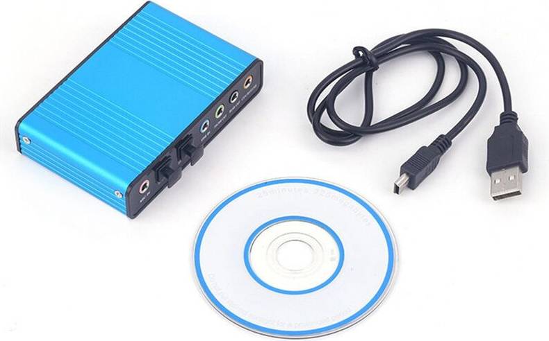 Exogio USB Optical Sound Card 6 Channel 5.1 External Reverb Converter