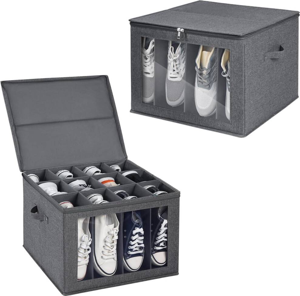 Storage boxes for shelves Fabric Storage Boxes 2 Pack Shoe Rack 2pcs