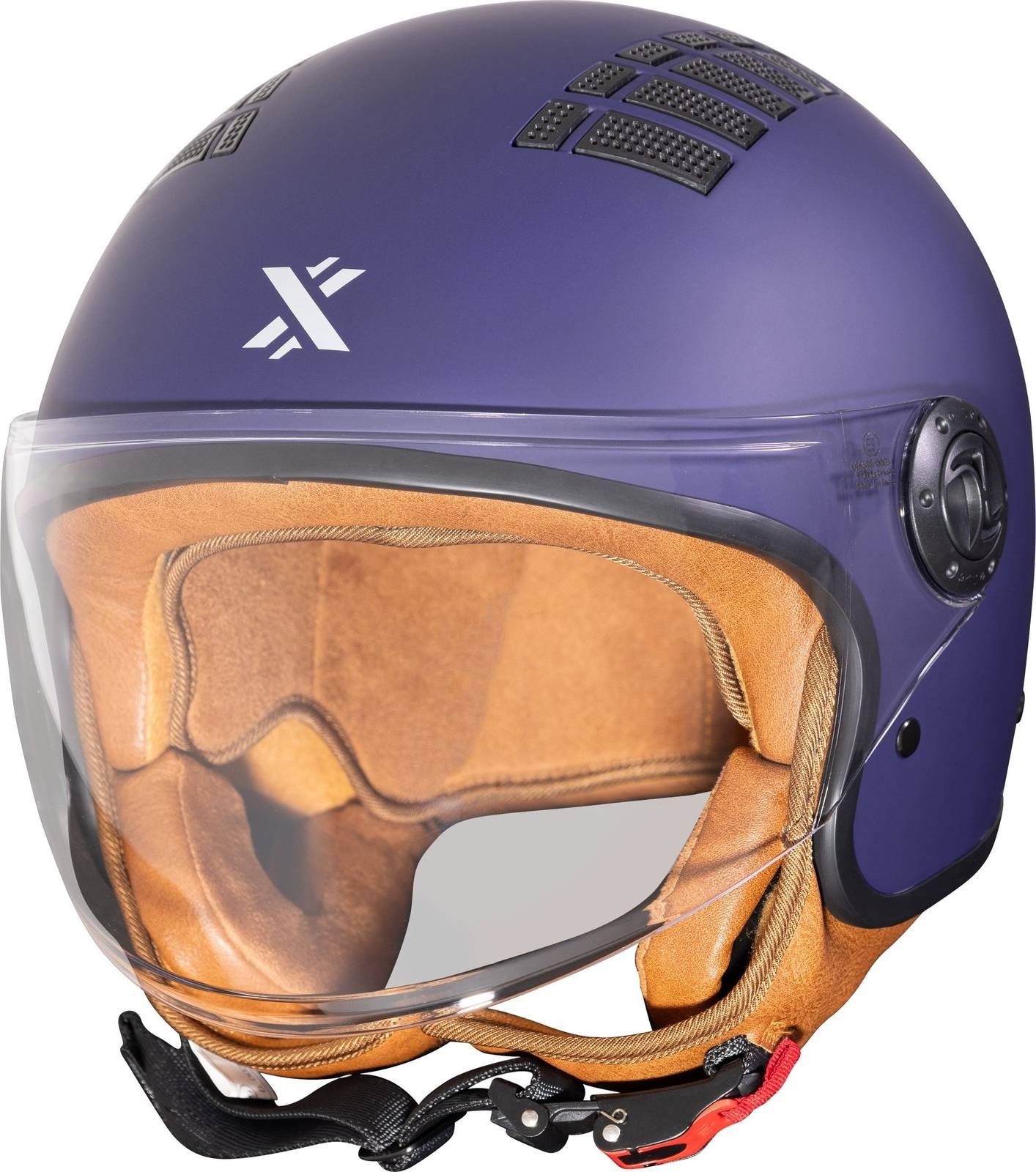 SHOX Jetstream Solid Open Face Motorcycle Helmet Ece R22.06