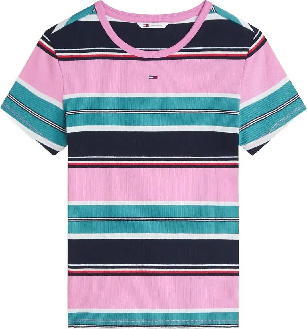 Tommy Jeans Tjw Slim Essential Rib Ss - Multi/patterned - L