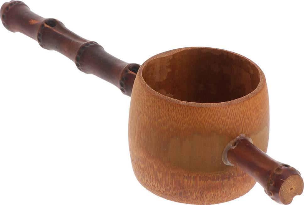 Inoomp Bamboo Root Tea Infuser Long Handle Mesh Strainer Kitchenware