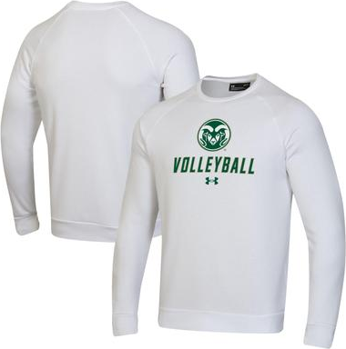 Under Armour White Colorado State Rams Volleyball Rival Fleece Raglan Pullover Sweatshirt