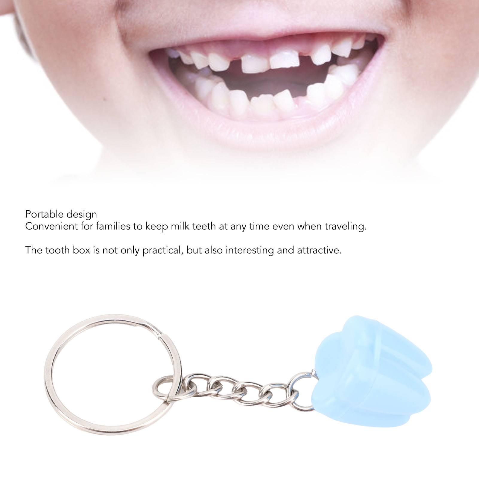 20pcs Baby Teeth Box Keychain Case