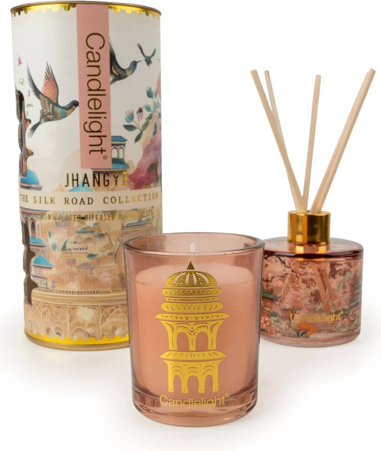 Diffuser gift set Jhangye Reed Diffuser Gift Set Scented Candle 2pcs