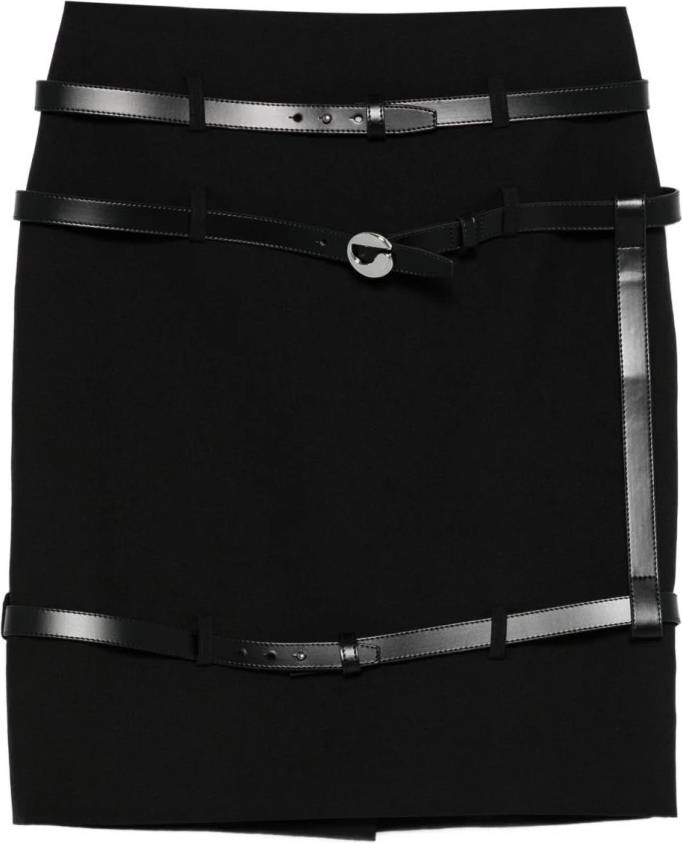 Coperni Multi Belt Mini Skirt - Sort