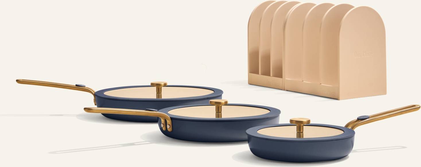 Our Place Essentials Pan Trio Blue Salt Cookware Set