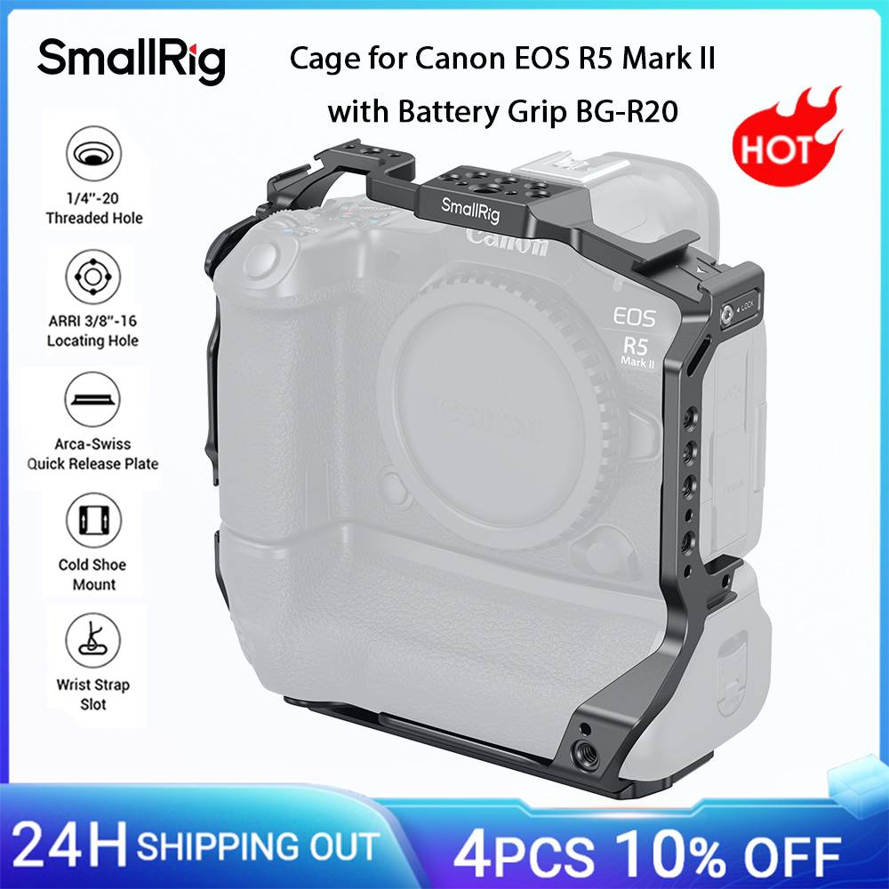 Canon eos r5 mark ii Smallrig Canon EOS R5 Mark II Camera Cage with Battery Grip BG-R20