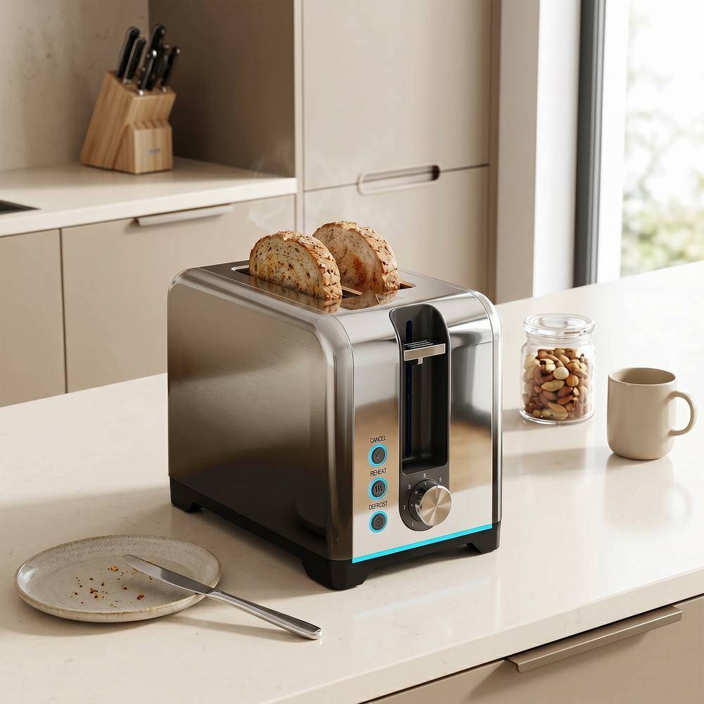 Homcom 2 Slice Toaster 7 Browning Levels