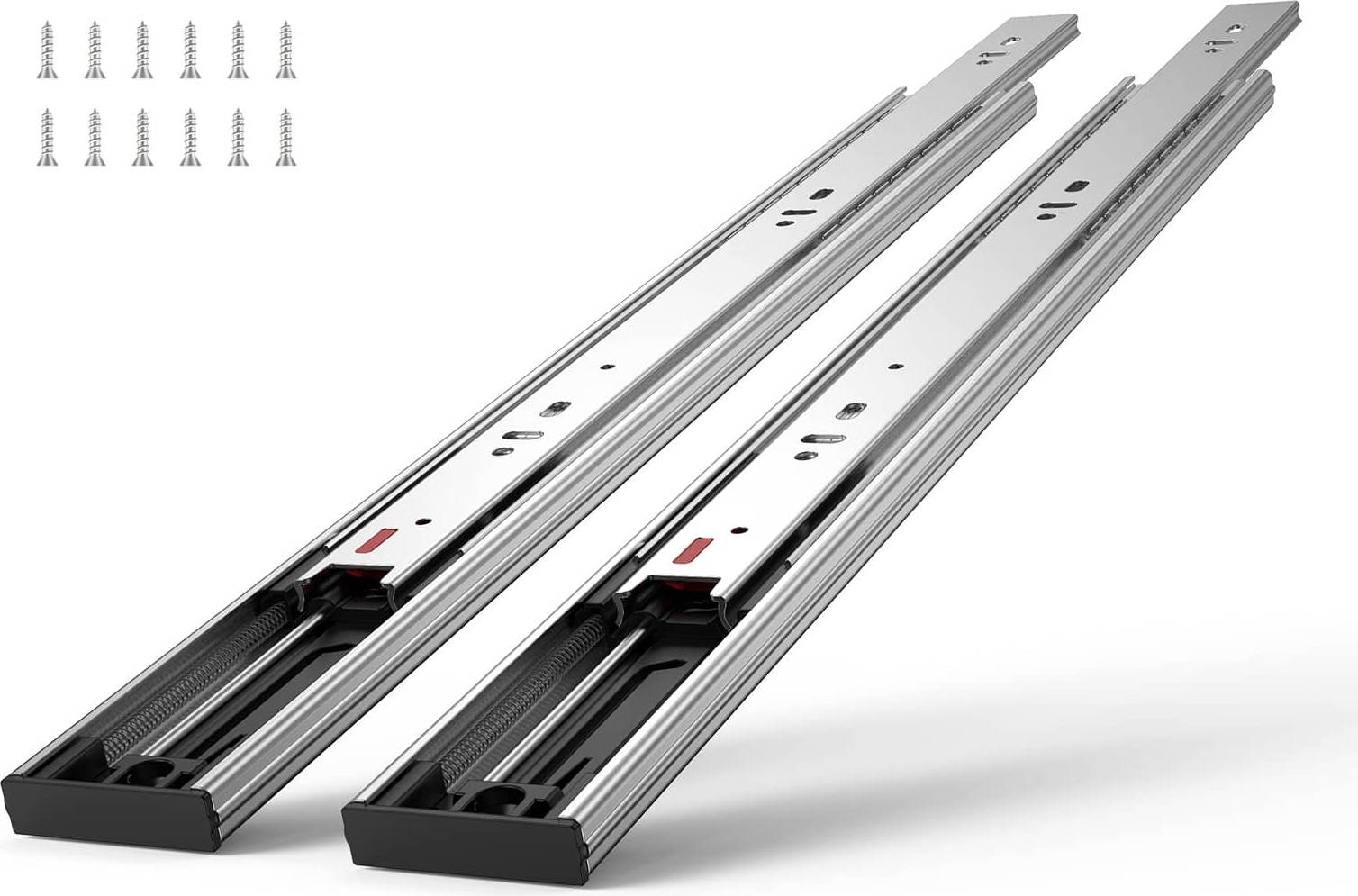 Pull out drawer slides VEVOR 6 Pairs 20 Inch Drawer Slides Side Mount Rails