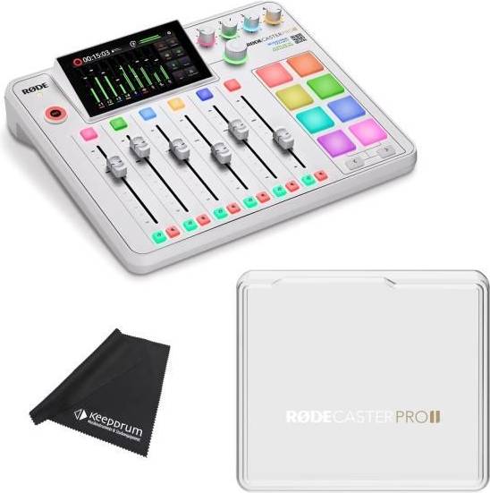 Røde rodecaster RØDE caster Pro II Weiss Mit RodeCover 2 Und Tuch