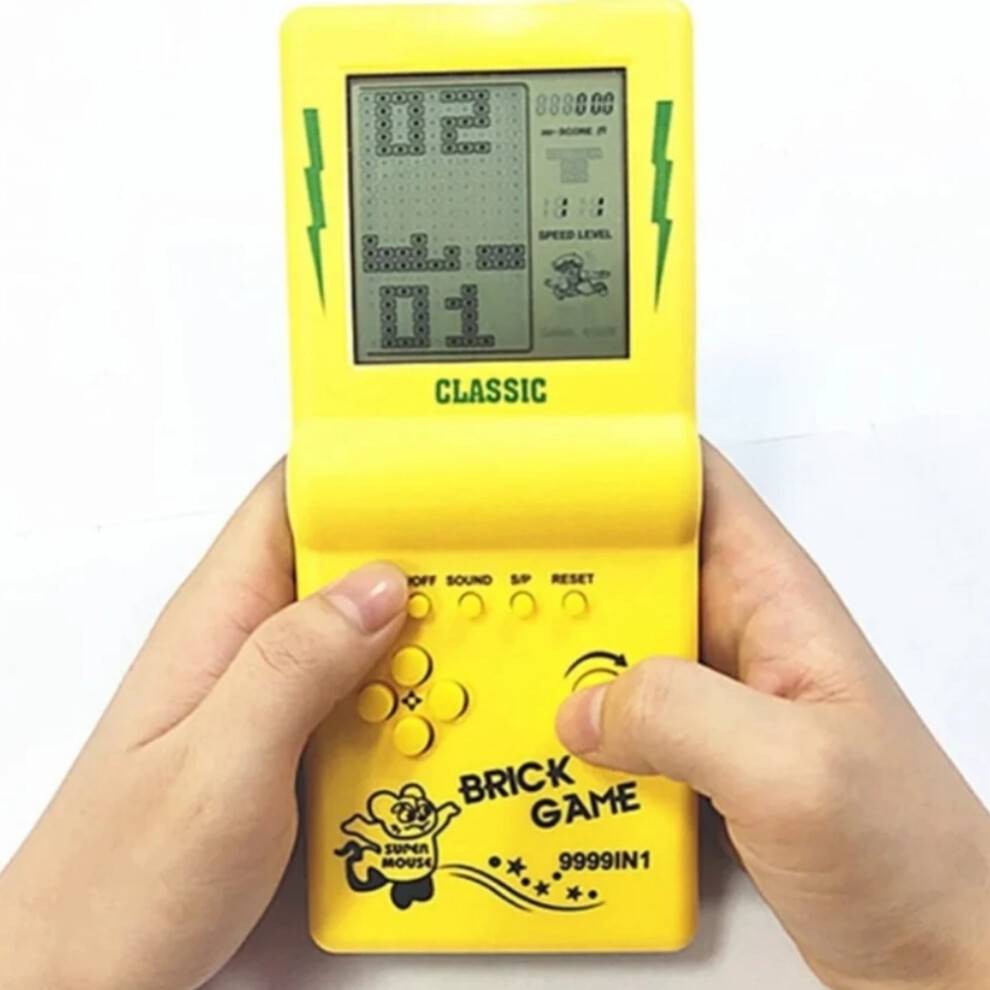 Retro Brick Game Spelconsole 3,5 Inch - Geel