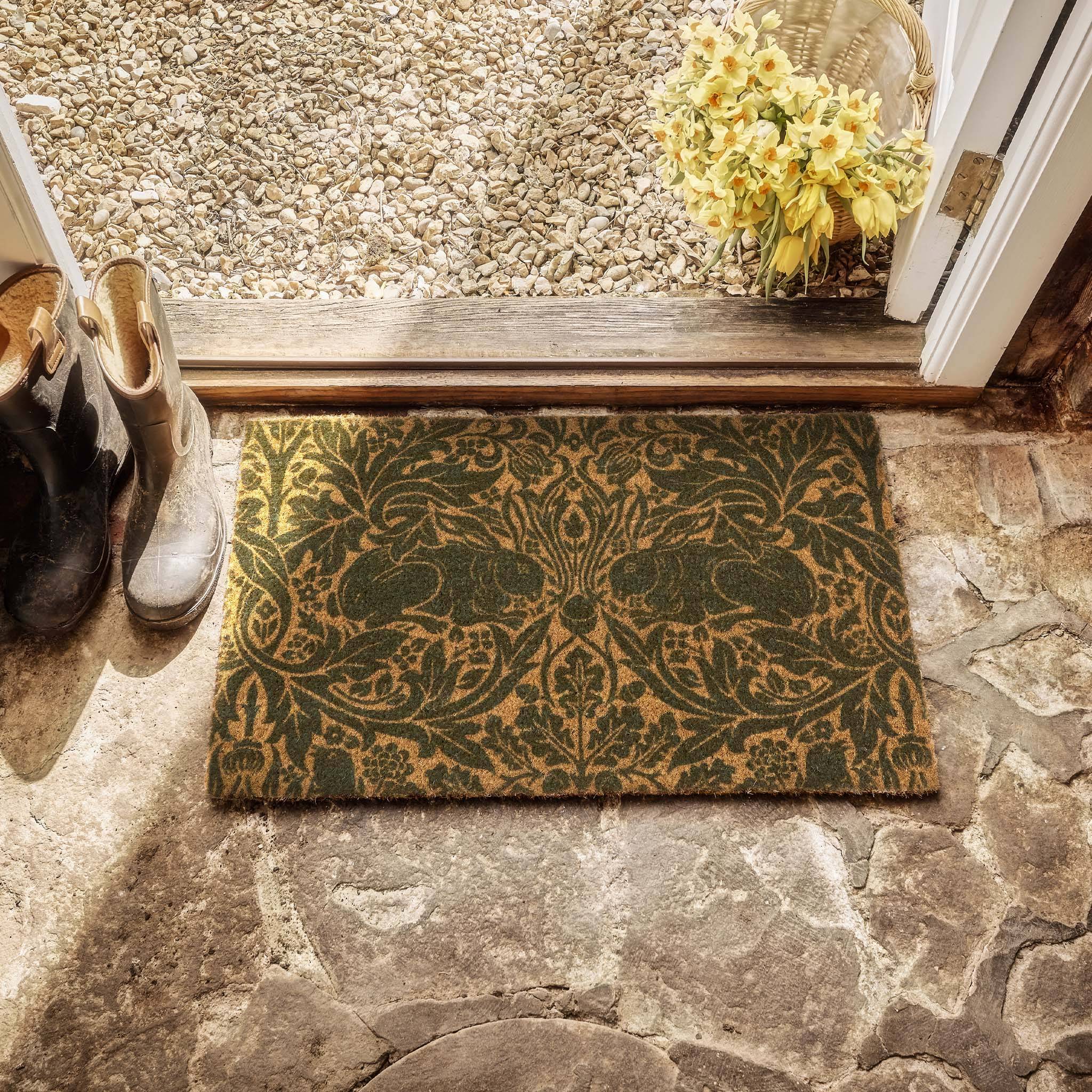 Hug Rug Brer Rabbit Coir Doormat Dark Green