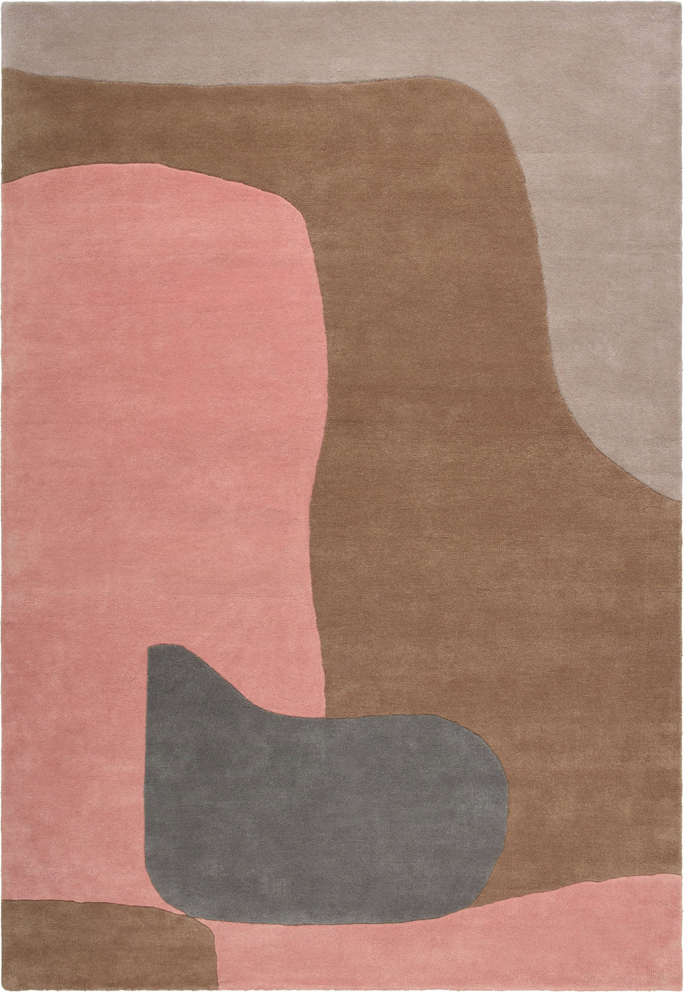 Abstract Wool Rug 180x270 cm Dusty