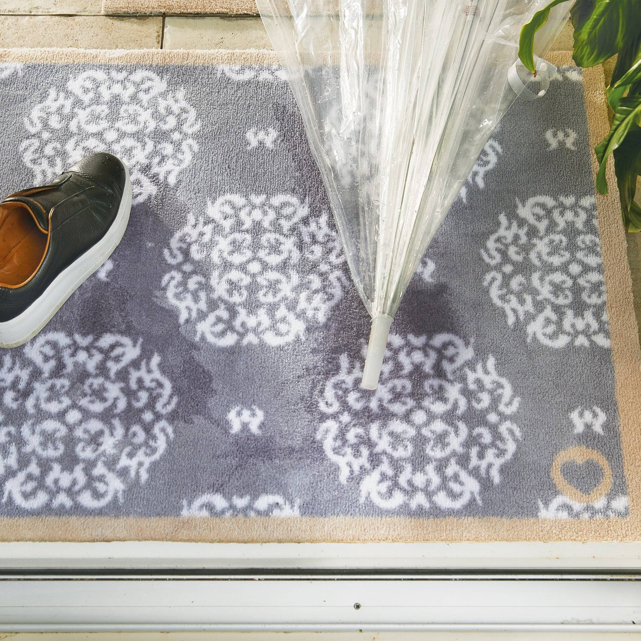 Hug Rug Home 44 Washable Doormat Blue-Grey Grey, Blue