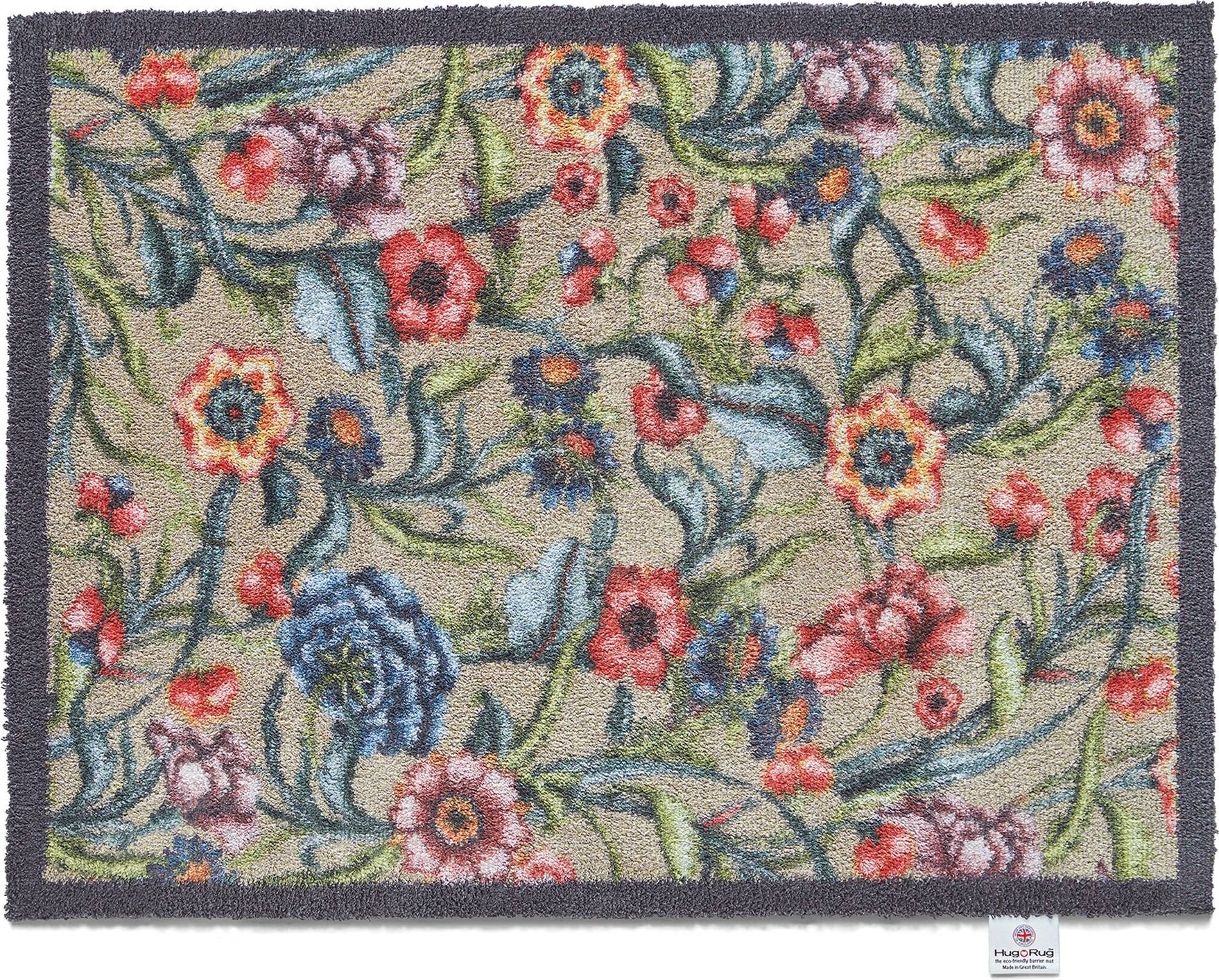 Hug Rug Garden Multi Floral 2 Doormat Blue Red Beige